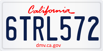 CA license plate 6TRL572