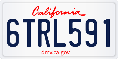 CA license plate 6TRL591