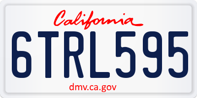 CA license plate 6TRL595