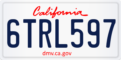 CA license plate 6TRL597