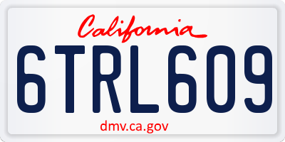 CA license plate 6TRL609