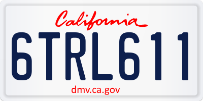 CA license plate 6TRL611