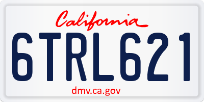 CA license plate 6TRL621