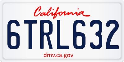 CA license plate 6TRL632