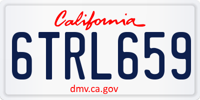 CA license plate 6TRL659