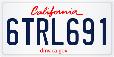 CA license plate 6TRL691