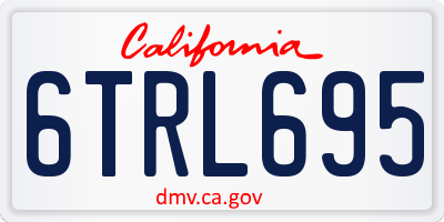 CA license plate 6TRL695