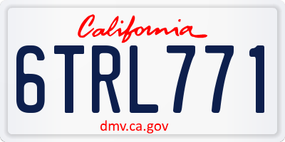 CA license plate 6TRL771