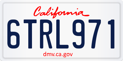 CA license plate 6TRL971