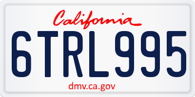 CA license plate 6TRL995