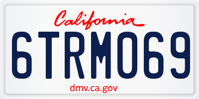 CA license plate 6TRM069