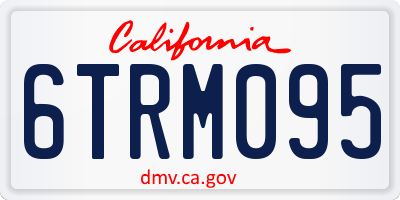 CA license plate 6TRM095