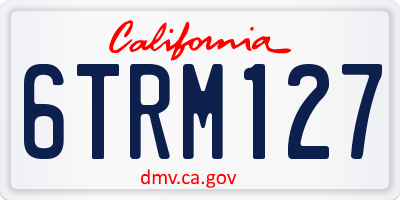CA license plate 6TRM127