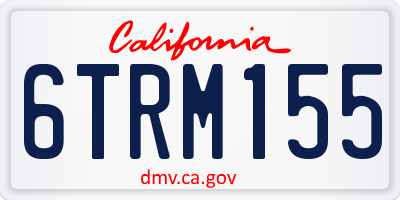 CA license plate 6TRM155