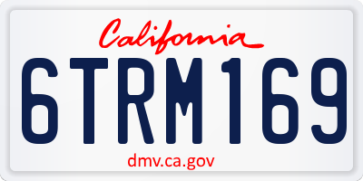CA license plate 6TRM169