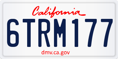 CA license plate 6TRM177