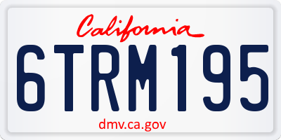 CA license plate 6TRM195