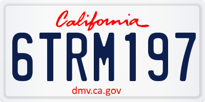 CA license plate 6TRM197