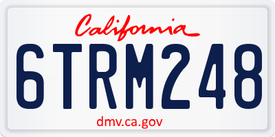CA license plate 6TRM248