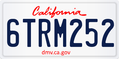 CA license plate 6TRM252