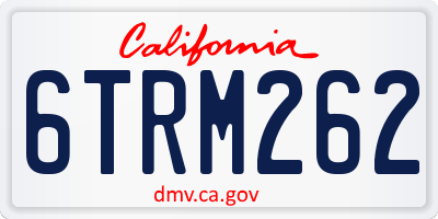CA license plate 6TRM262