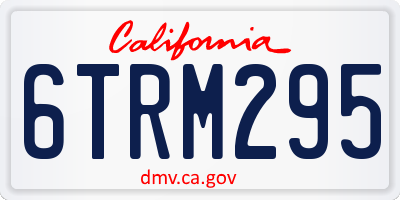 CA license plate 6TRM295
