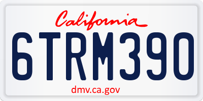 CA license plate 6TRM390