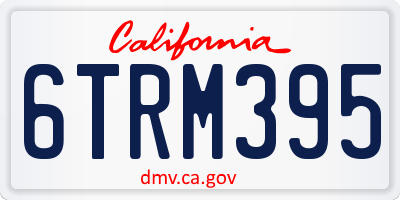 CA license plate 6TRM395