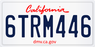 CA license plate 6TRM446