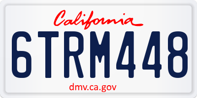 CA license plate 6TRM448