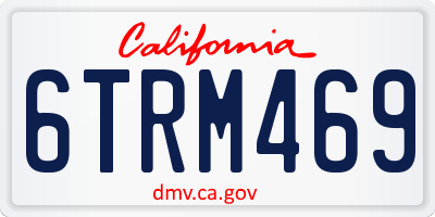 CA license plate 6TRM469