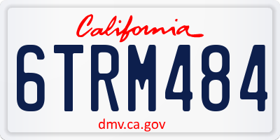 CA license plate 6TRM484