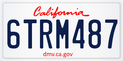 CA license plate 6TRM487