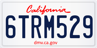 CA license plate 6TRM529