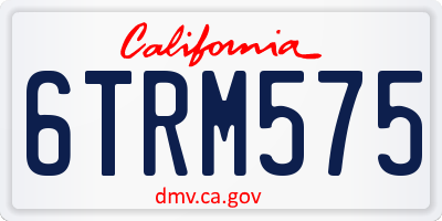 CA license plate 6TRM575