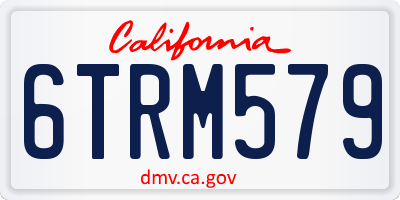 CA license plate 6TRM579