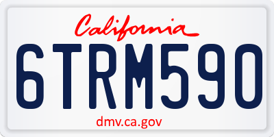 CA license plate 6TRM590