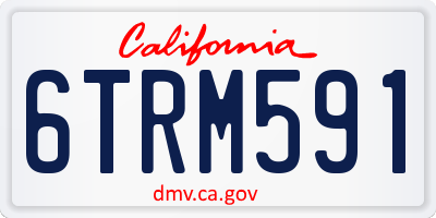 CA license plate 6TRM591
