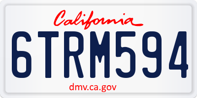 CA license plate 6TRM594