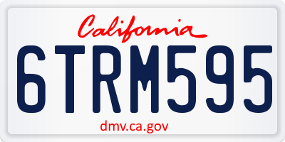 CA license plate 6TRM595