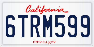 CA license plate 6TRM599