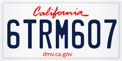 CA license plate 6TRM607