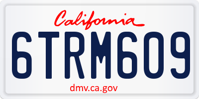 CA license plate 6TRM609