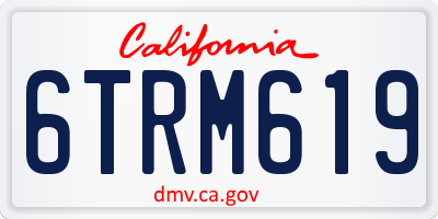 CA license plate 6TRM619