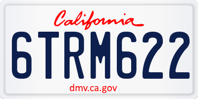 CA license plate 6TRM622