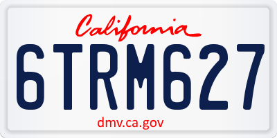 CA license plate 6TRM627