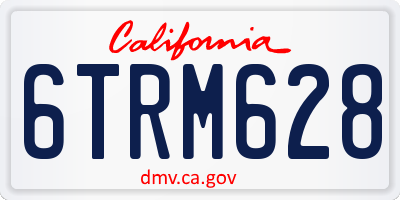 CA license plate 6TRM628