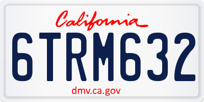 CA license plate 6TRM632