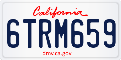 CA license plate 6TRM659