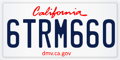CA license plate 6TRM660